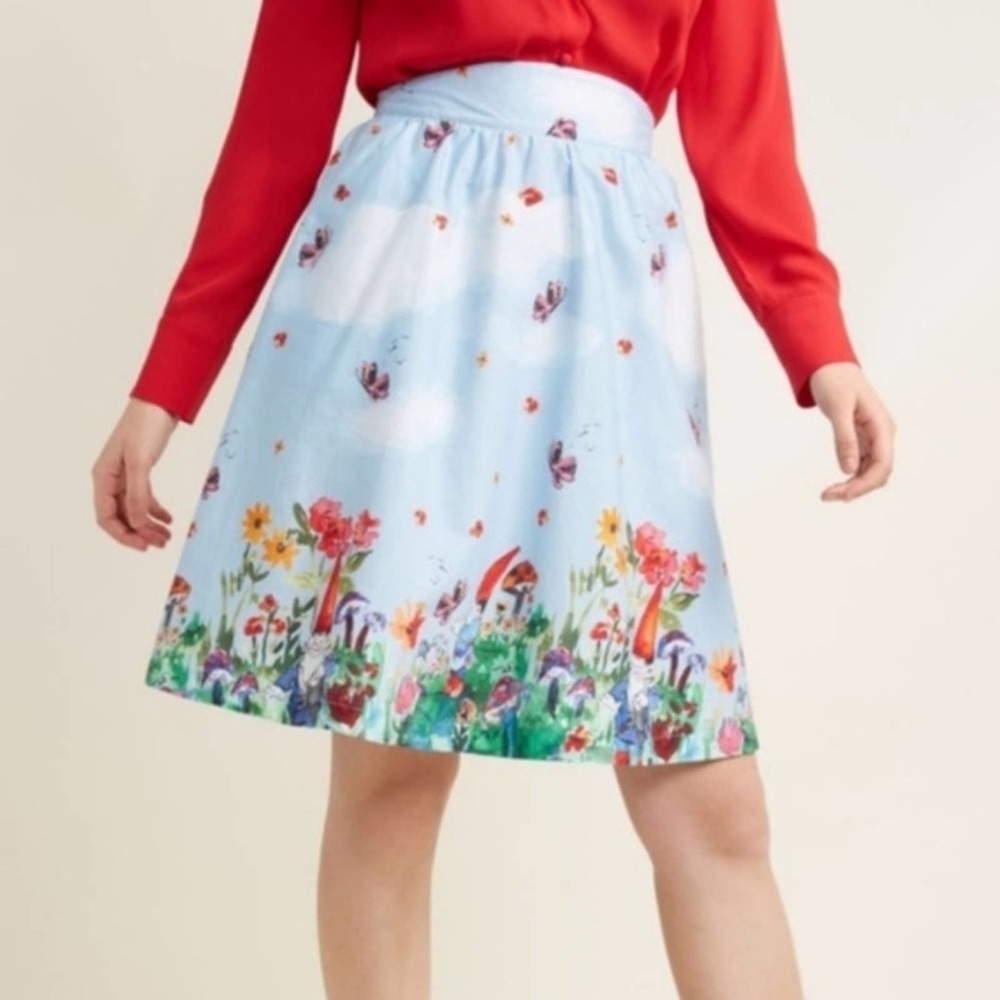 Modcloth Gnomes A Line Skirt RARE NEW